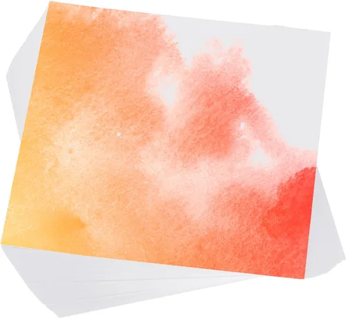 PATIKIL 100 piezas de papel de acuarela de algodón puro de 140 lb/300 GSM, papel de pintura para colorear de agua, pintura de arte, acuarela,