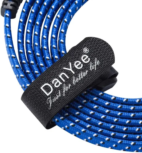 Miniatura 64 de Cable Ethernet Cat 7, DanYee, de nailon CAT7 de alta velocidad, profesional, chapado en oro, cables STP CAT 7 RJ45, cable Ethernet de 3 ft, 10 ft