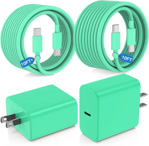 Miniatura 13 de Cargador súper rápido tipo C de 45 W para Samsung Galaxy S25/S24/S23 Ultra, cargador de teléfono USB C Android con cables tipo C de 6 pies/10 pies