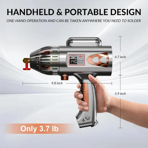 Miniatura 6 de Soldador de arco portátil de mano 140A 110V, soldador inversor portátil ligero capaz de soldadura DC para proyectos de bricolaje y uso doméstico.