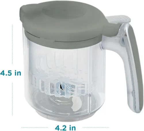 Miniatura 6 de Taza y cuchilla de repuesto con cesta de vapor para máquina de alimentos EVLA'S Baby - Gris