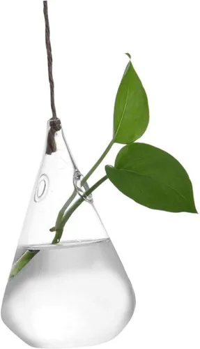 Miniatura 8 de UKCOCO 2 macetas geométricas colgantes de vidrio, recipientes de terrario hidropónicos triangulares para decoración de jardín