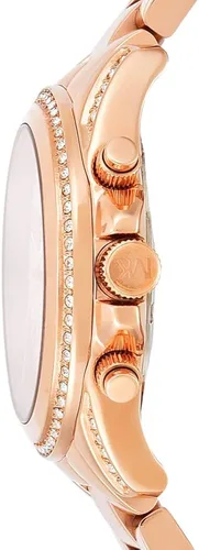 Miniatura 5 de Michael Kors reloj con cronógrafo Blair piedras transparentes en el anillo superior y los pernos tonos rosa y dorado 39 Rose gold