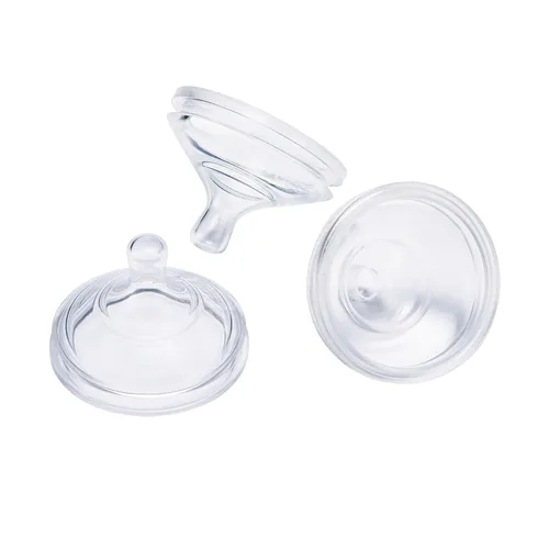 Miniatura 6 de Boon NURSH - Biberones de silicona reutilizables y bollos de almacenamiento NURSH (paquete de 3), azul y blanco, 3 unidades (paquete de 1) y pezón