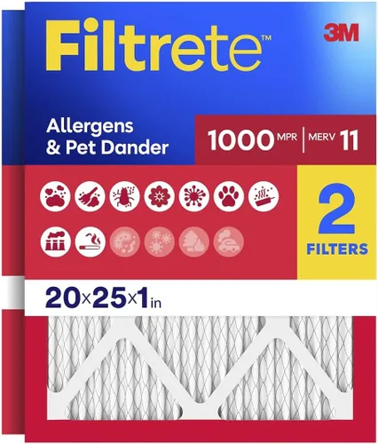 Miniatura 14 de Filtrete - Filtro de aire para aire acondicionado y calefactor, 2 x 24 x 1 pulgadas, MPR 1 MERV 11, defensa contra alérgenos, paquete de 2