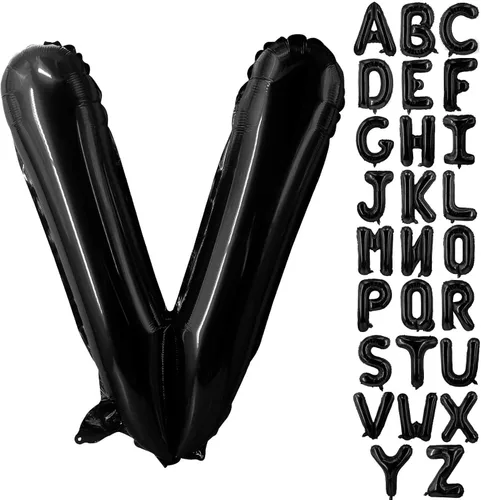 Miniatura 19 de Lovoir Globos grandes de 40 pulgadas con letras B negras de gran tamaño, globo de helio de aluminio de Mylar para decoración de fiesta de Letra B