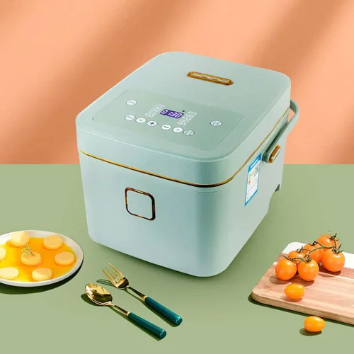 Miniatura 7 de Inicio Olla arrocera multifuncional 3L - Olla a presión de panel táctil de 550 W, utensilios de cocina inteligentes, verde