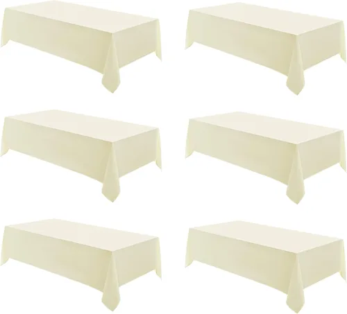 Miniatura 13 de Manteles rectangulares de 60 x 120 pulgadas, paquete de 2 manteles negros para 6 pies, lavables, decorativos, de lino y poliéster, para mesa