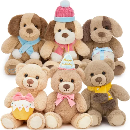 Miniatura 9 de Tezituor Oso de peluche a granel, 5 paquetes, 14 pulgadas, pequeño oso de peluche a granel, centro de mesa de osos de peluche para baby shower, osos