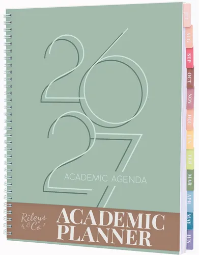 Miniatura 36 de Rileys - Agenda académica 2026-2027, agenda diaria, semanal y mensual, julio de 2026 a junio de 2027, páginas de notas para estudiantes
