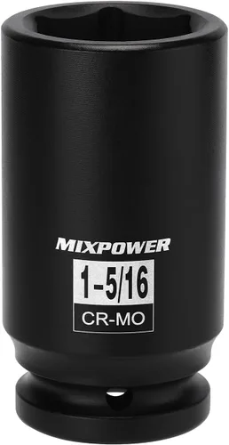 Miniatura 11 de MIXPOWER Juego de 6 puntos de 3/4 de pulgada de accionamiento profundo de impacto de casquillo - 33mm (métrico), CR-MO, casquillo de tuerca de eje