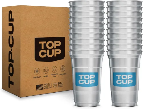 Miniatura 7 de Top Cup by Ball – 9 onzas, 50 unidades, vasos de fiesta de aluminio reutilizables Retención en frío, reciclable, fabricado en Estados Unidos