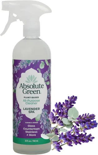 Absolute Green Spray limpiador multiusos, no tóxico, cocina, baño, encimera, vidrio, inoxidable, seguro para niños y mascotas, aroma natural de