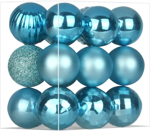 Miniatura 159 de Bolas de Navidad Grandes de 3.2" en Azul Bebé - Adornos para Árbol de Navidad, Bolas Colgantes Inastillables para Cumpleaños, Halloween, Boda