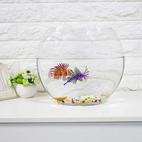 Miniatura 2 de HEEPDD Pez artificial brillante, pez león artificial brillante, peces falsos luminosos, peces de acuario, adorno de paisaje, decoración de animales