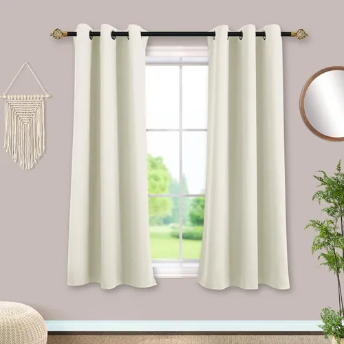 Miniatura 19 de Mrs.Naturall Cortinas Azul Real para Dormitorio, Cortinas Opacas Cortas Medianas Azul Cobalto para Cocina Decoración de Habitación de Adolescentes