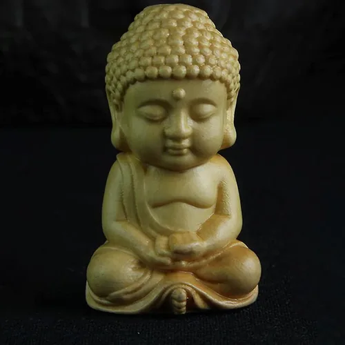 Miniatura 5 de Estatuas de monje que meditan la postura decorativa de la forma vívida de la figura de Buda para la tabla 1