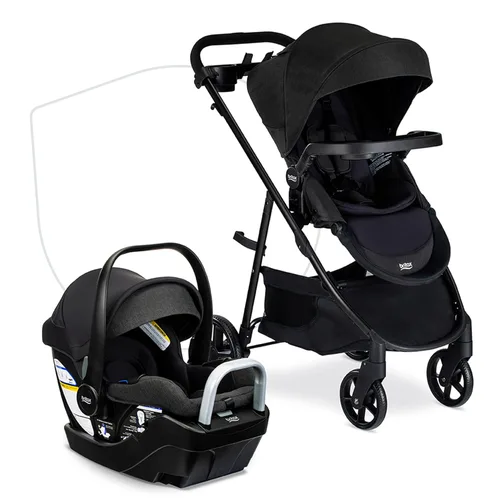 Miniatura 11 de Britax Willow Brook S+ Sistema de viaje para bebé, asiento de automóvil infantil y cochecito combinado con Base Alpine, tecnología ClickTight, Ónix