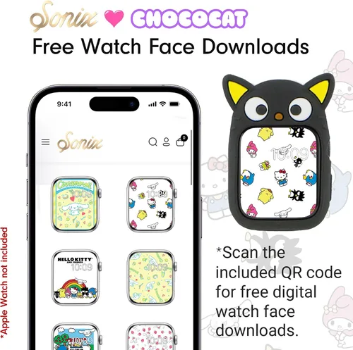 Miniatura 4 de Sonix x Sanrio Apple Watch Cover Estuche Protector de Goma para Apple Watch Estuche de Parachoques Se Ajusta a 38mm/40mm/41mm Chococat