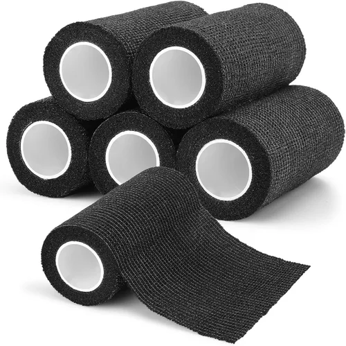 Miniatura 17 de Cinta adhesiva de camuflaje de 6 rollos, 1/2/3/4 pulgadas x 14.8 pies, vendaje autoadhesivo de camuflaje para acampar al aire libre, tira elástica