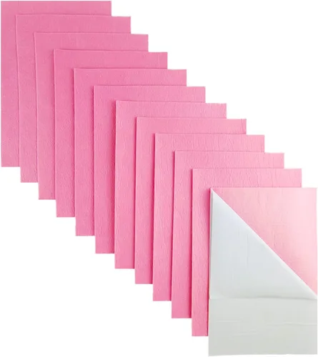 Miniatura 10 de Jtnohx Hojas de fieltro autoadhesivas, 11 piezas de fieltro adhesivo rígido, cuadrado de tela de 8 x 12 pulgadas con respaldo adhesivo para Marrón