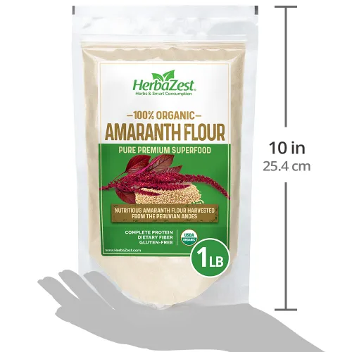 Miniatura 7 de HerbaZest Harina de amaranto orgánica – 1 libra – Certificado USDA, vegano y sin gluten – Perfecto para productos horneados y no horneados, platos
