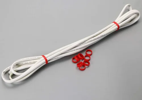 Miniatura 5 de ONLYKXY 100 bridas de silicona para cables, líneas de datos, anillos de goma reutilizables, correas de sujeción de cables de alimentación, anillo