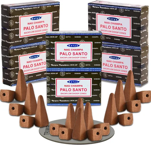 Miniatura 17 de Conos de incienso de contraflujo de salvia blanca californiana para fuente de humo aromática en cascada y alfombrilla - Paquete de 12