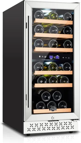 Miniatura 26 de Tylza Vitrina refrigerada para encimera, refrigerador comercial de 2.7 pies cúbicos/78L, vitrina con luz LED, puerta de vidrio doble, 32-54°F