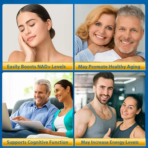 Miniatura 8 de Suplemento NMN de 500 mg, mononucleótido de nicotinamida 99% puro, aumenta los niveles de NAD+, apoya la energía, masa corporal magra