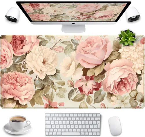 Miniatura 15 de Alfombrilla de escritorio Anime Kawaii Mousepad Linda Japonesa Alfombrilla de mouse grande para juegos XXL, Alfombrilla de teclado de laptop Azul