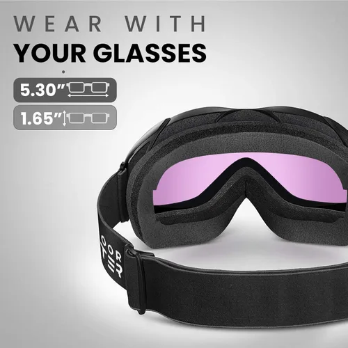 Miniatura 6 de OutdoorMaster OTG Gafas de esquí – Gafas sobre lentes para esquí y snowboard para hombres, mujeres y jóvenes – 100% de protección UV A1-vlt 46%