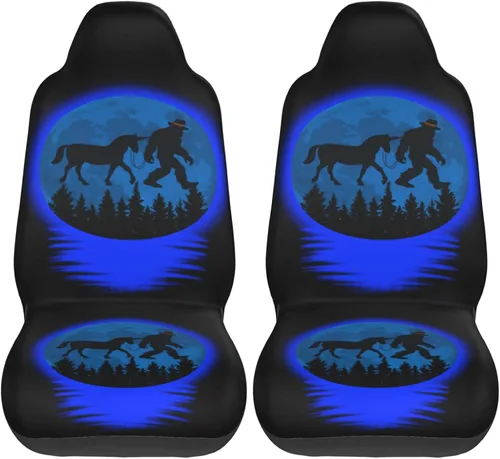 Miniatura 9 de Alien and Bigfoot - Funda de asiento delantero de automóvil para hombres y mujeres, 2 piezas, fundas de asiento automotriz para automóviles, SUV
