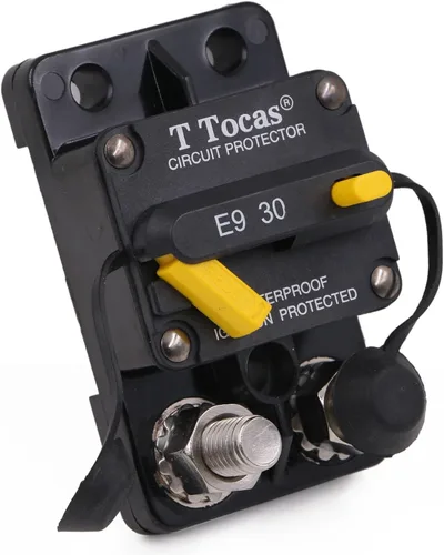 Miniatura 28 de E69 Interruptor de circuito de 10 A T3 con restablecimiento manual Mini de montaje en superficie IP66 Interruptor conmutable de 10 A