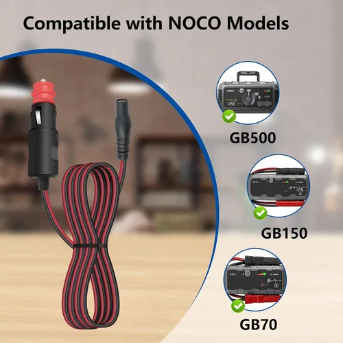 Miniatura 4 de para NOCO GB70 GB150 Cable de Carga de Coche, Compatible con NOCO GB250+ GB251+ GB500 GB500+ Arrancadores de Puente de Litio Boost UltraSafe Batería