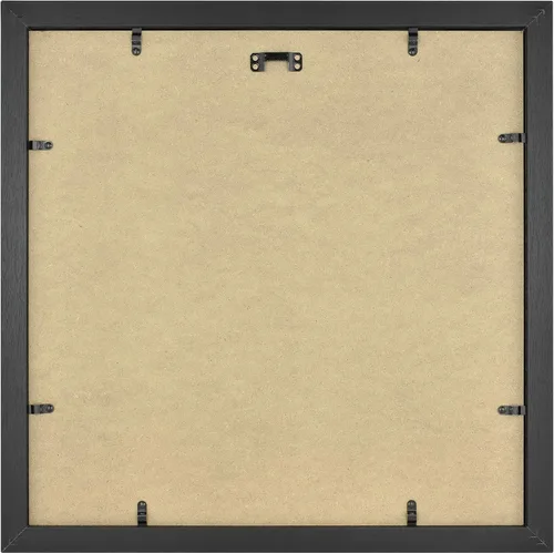 Miniatura 6 de MCS Studio Gallery 16x16 Marco de póster de madera de grano de madera negra, marco de pared grande para colgar vertical y horizontal, marco