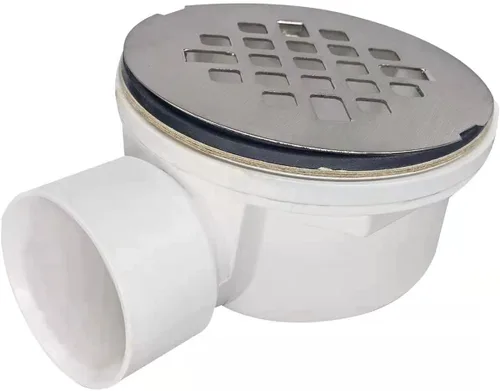 Miniatura 2 de Drenaje de base de ducha de repuesto de 2.0", drenaje de salida lateral de PVC de 2.0 pulgadas (cromo)