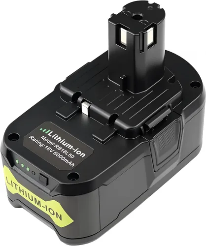 Batería de 18V para Ryobi One+: Reemplazo de iones de litio de 18 voltios 6Ah para Ryobi One Plus P108 P102 P107 P189 Batería de alto rendimiento
