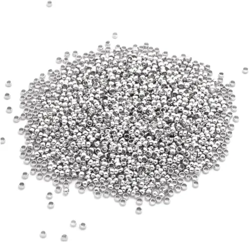 Miniatura 7 de Adabele - 50 piezas de plata de ley 925 real 925 de 0.079 pulgadas (agujero de 0.049 pulgadas)