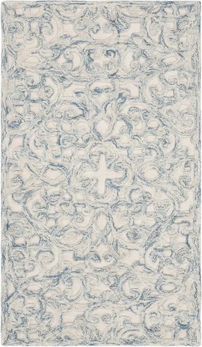 Miniatura 13 de SAFAVIEH Trace Collection - Alfombra decorativa de 2 x 3 pies, marrón y marfil, lana hecha a mano, ideal para zonas de alto tráfico en entrada, sala