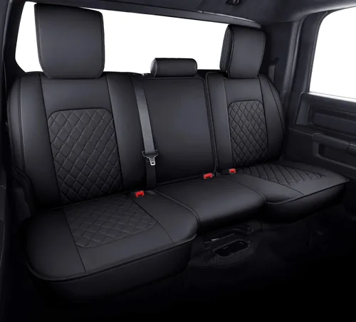 Miniatura 10 de Aierxuan - Fundas para asientos de camionetas Ram 1500/2500/3500 de 2009 a 2021 con cabina regular o Crew Quad; camioneta Heavy Duty, cuero