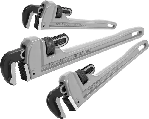 Miniatura 16 de DURATECH Llave de tubo recta de aluminio de 48 pulgadas resistente ajustable, llave de fontanería forjada por caída, supera el estándar GGG