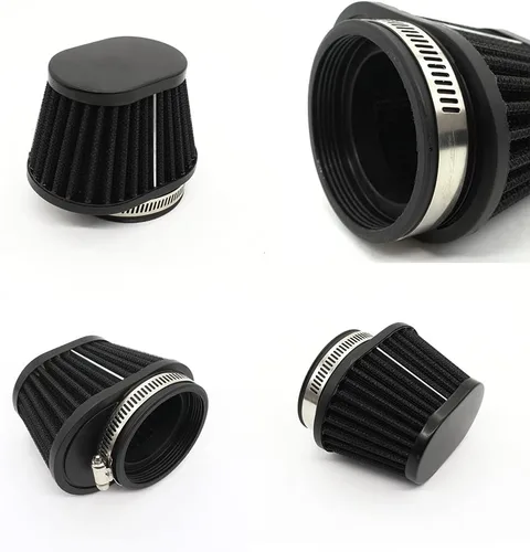 Miniatura 3 de Filtro de admisión de aire frío de 2", para Filtro de aire para motocicleta 51mm / 2" Filtro de aire de hongo - Negro