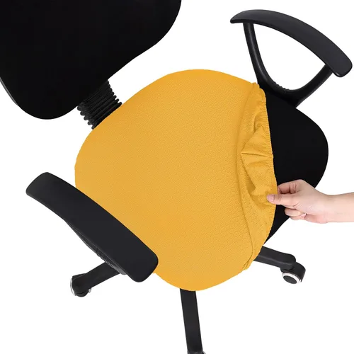 Miniatura 51 de Smiry - Fundas de asiento elásticas para silla de oficina con diseño jacquard, desmontables, lavables, antipolvo, protectores para cojines de silla