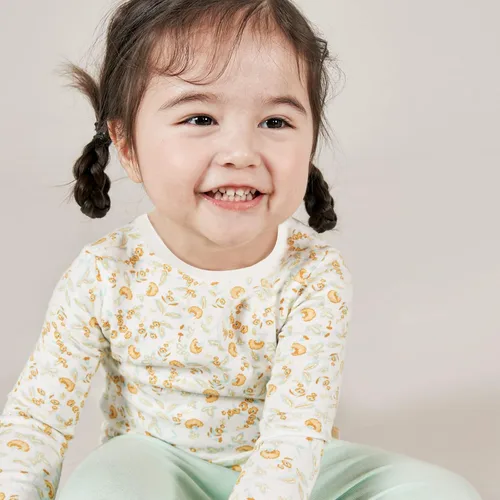 Miniatura 4 de moimoln Pijama de algodón suave y cálido para niñas de 6M-8Y con estampado floral