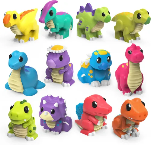 Miniatura 10 de Tub Works® Juguetes de baño de dinosaurio sin moho, paquete de 6 Diseño de juguetes de baño sellados sin agujeros que mantiene la humedad fuera