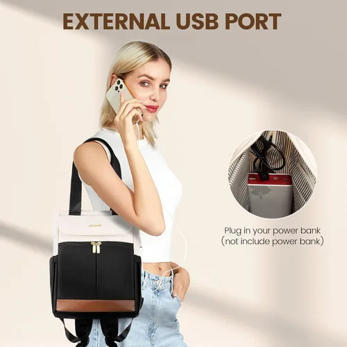 Miniatura 6 de LOVEVOOK Mochila para mujer, mini mochilas convertibles para adolescentes y niñas, pequeña bolsa universitaria para el trabajo, escuela, viajes