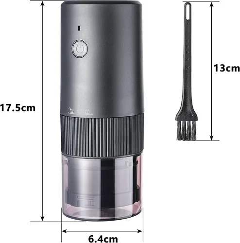 Miniatura 2 de Molinillo de café eléctrico, rebaba cónica automática con ajustes ajustables precisos (negro)