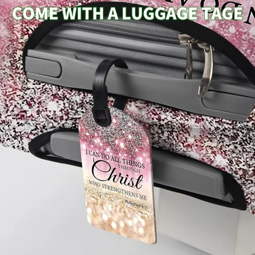 Miniatura 6 de Fundas de equipaje para maleta, aprobadas por la TSA, protector elástico lavable para maleta, funda protectora de maleta con texto en inglés "I can