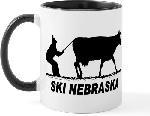 Miniatura 32 de CafePress I Love Nebraska Taza de café de cerámica de 11 oz (11.0 fl oz)